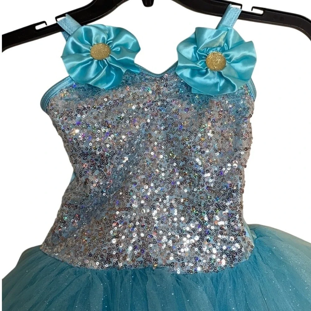 Weissman Pocket Full of Posies  dance leotard recital‎ girls size IC  Style 9100
